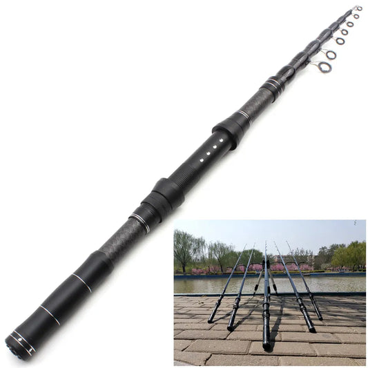 NEW 1.8m-3.0m Multifunction Spinning Rod carbon fishing fish pole telescopic Travel fishing rod ultrashort Fishing Tackle