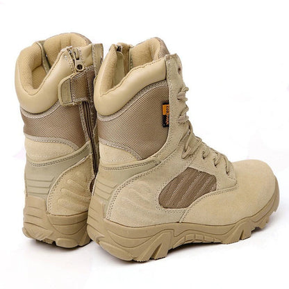 Plus Size Eu 37-47 Military Tactical Male Boots Outdoors Climbing Special Force Leather Waterproof Desert Combat Army Work Shoes