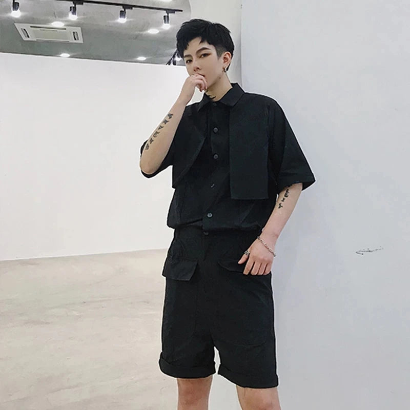 Men's Dress Shorts Summer New Urban Youth Korean Style Cargo Style Pocket Decoration Fashion Casual Loose Large Size Shorts