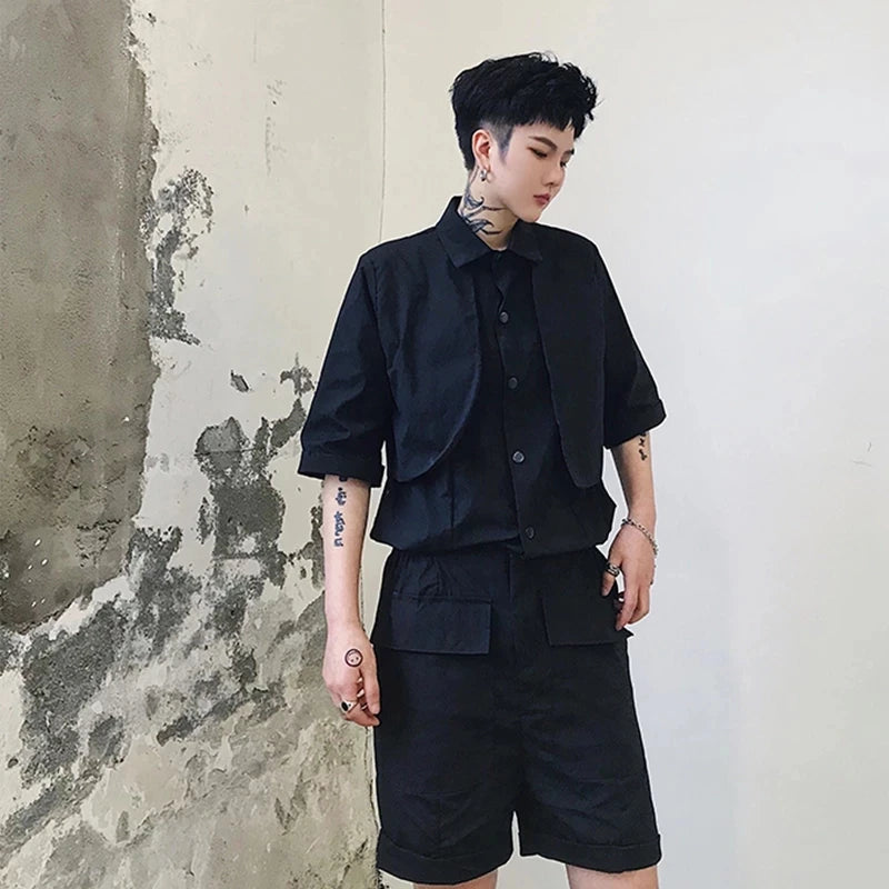 Men's Dress Shorts Summer New Urban Youth Korean Style Cargo Style Pocket Decoration Fashion Casual Loose Large Size Shorts