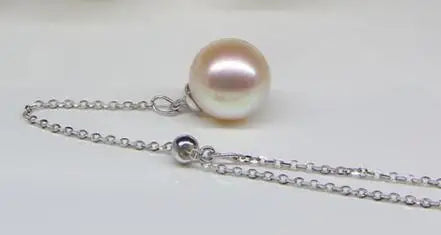 free shipping noble jewelry charming round 11-12mm south sea white round pearl necklace 14k adjustable