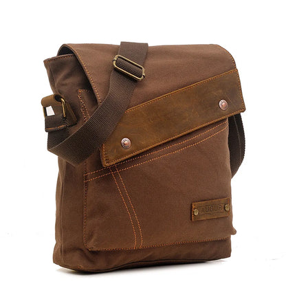 Casual Canvas Men Shoulder Bag Vintage Cross-Body Purpose High Quality Male Day Pack Handbag Capacity Boys Messenger Tote Purse