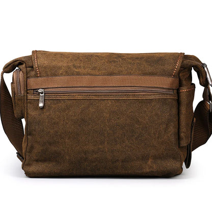 Ruil Men Canvas Multifunction Crossbody Bag Retro Handbags Travel Wear Resistance Shoulder Messenger Bags Leisure Package bolsa