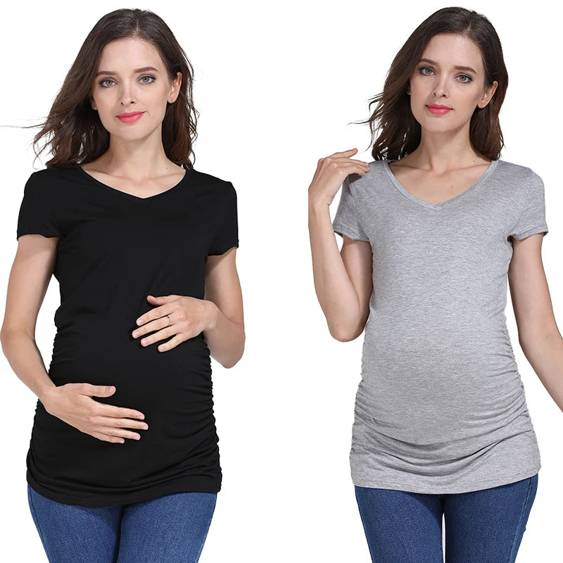 Summer Maternity Clothing Maternity Tops Pregnant T-shirt Pregnancy Clothes for Pregnant Women European Big Size