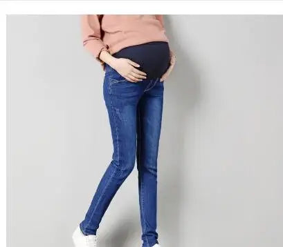 2018Pregnancy Denim Pants Winter Thicken Trousers maternity clothing Plus Size S-4XL Spring Maternity Jeans For Pregnant Woman