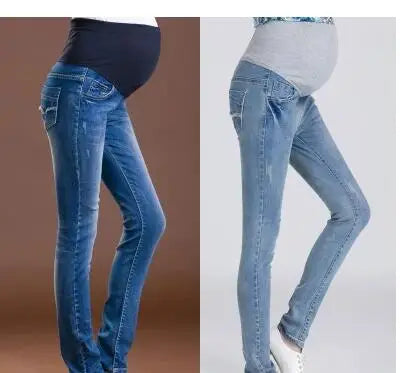 2018Pregnancy Denim Pants Winter Thicken Trousers maternity clothing Plus Size S-4XL Spring Maternity Jeans For Pregnant Woman