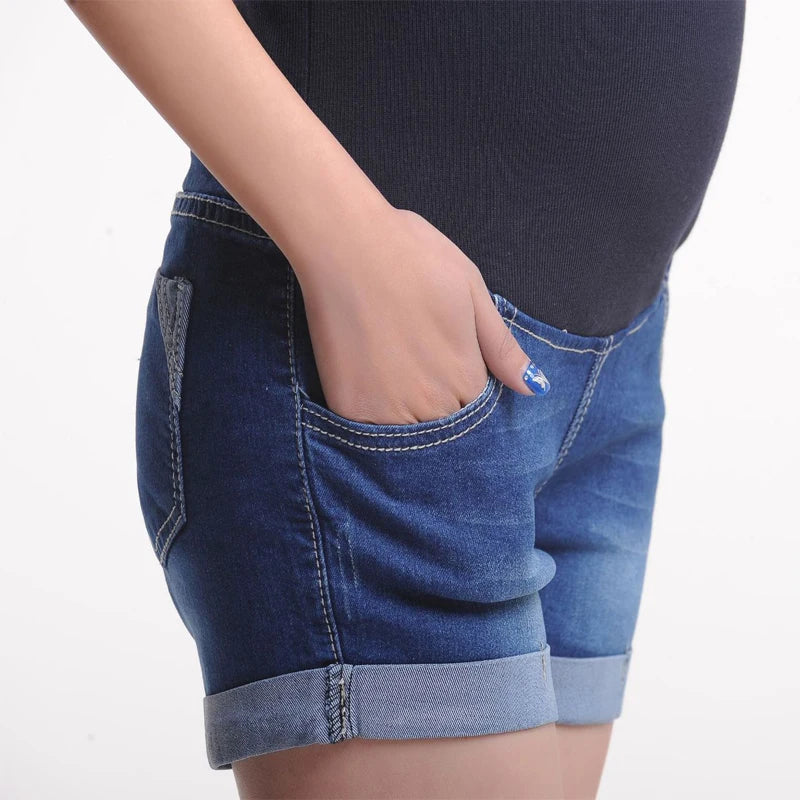 Emotion Moms Summer Maternity Short Pregnant Denim Jean Mommy Clothing Pregnancy Jeans Maternity Clothes