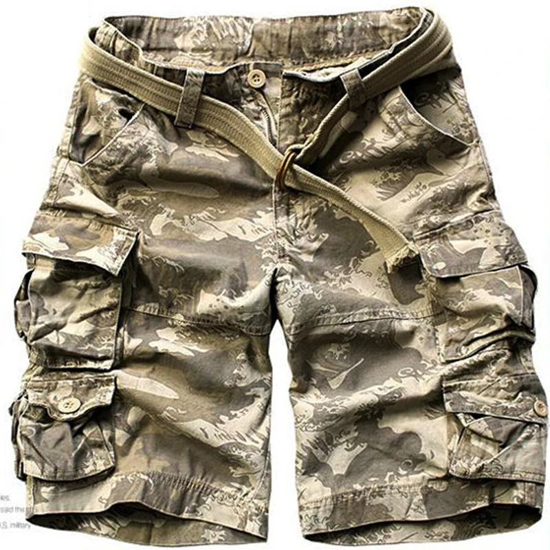 Tactical Camo Short Pants Military Style Army Bermuda Camouflage Cargo Shorts Men Baggy Loose Design