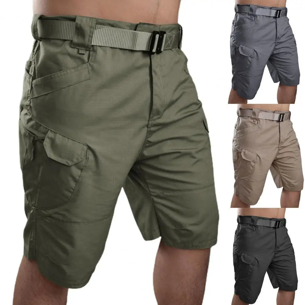 Men Classic Shorts Upgraded Waterproof Quick Dry Multi pocket Short Pants Outdoor Hunting Fishing Military Cargo Shorts