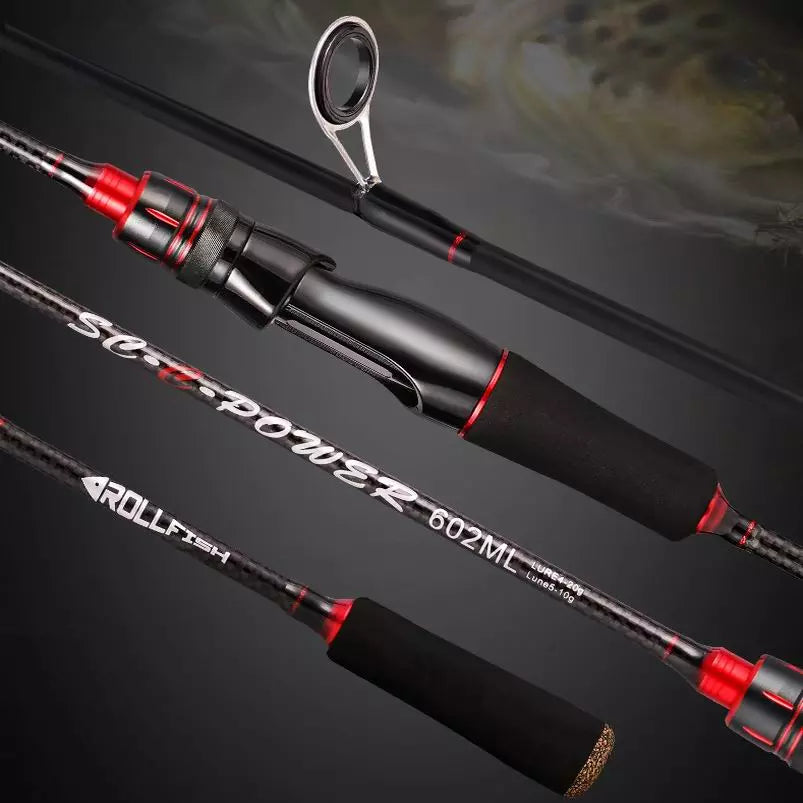 ZZ64 SEE POWER 602ML 702ML 802ML Fast Spinning Lure Fishing Rod Carbonfiber Bait 4-20g 1.68m 1.8m 2.1m 2.4m BENDY