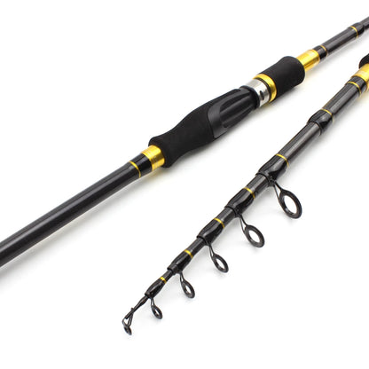 Carbon M power lure 7g -28g 1.8M - 2.7M Portable Telescopic Fishing Rod Spinning Fish Hand Fishing Tackle Sea Rod