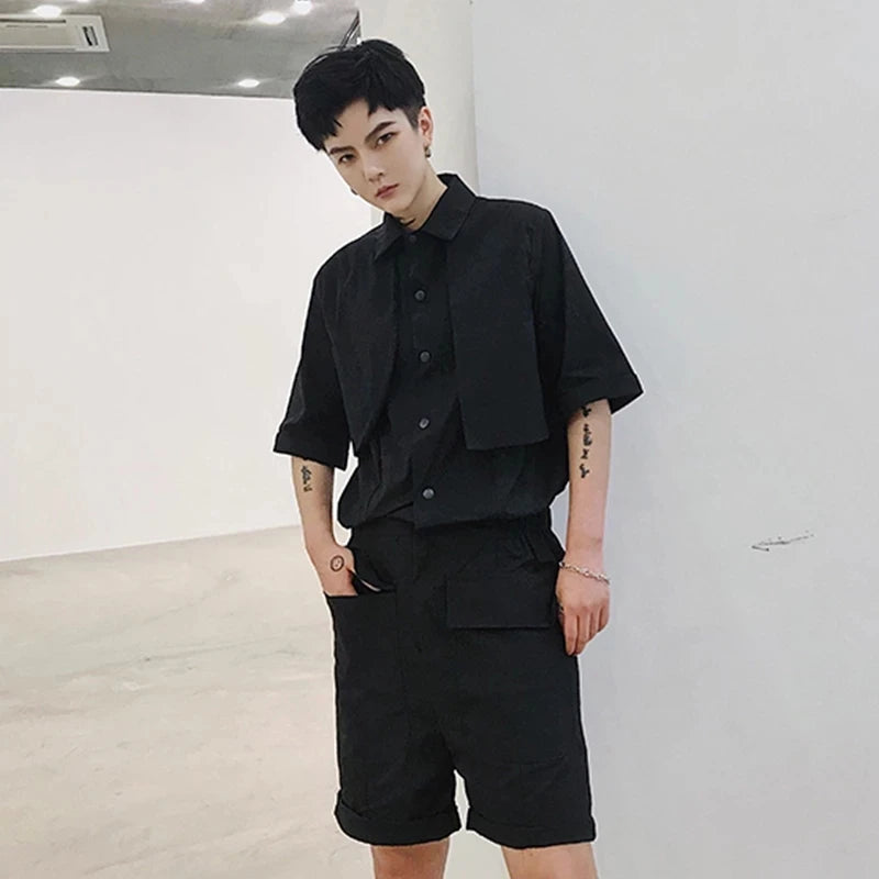 Men's Dress Shorts Summer New Urban Youth Korean Style Cargo Style Pocket Decoration Fashion Casual Loose Large Size Shorts