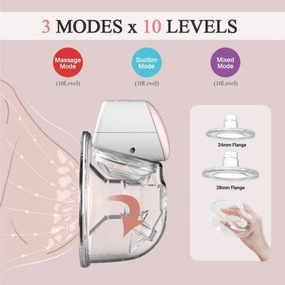 Electric Breast Pumps Portable Hands Free Wearable Breast Pump Silent Comfort Breast Milk Extractor Collector BPA-free