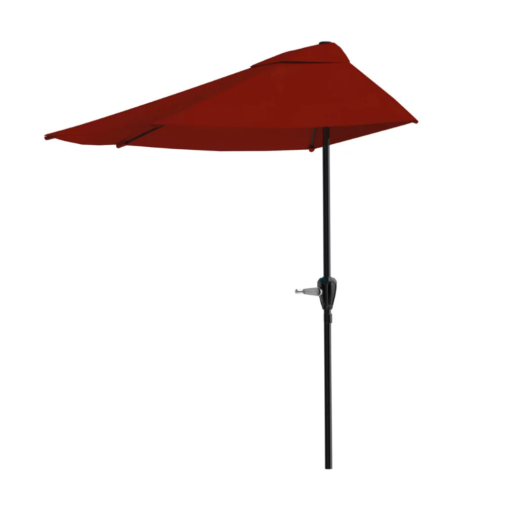 Pure Garden 9-ft. Half Round Patio Umbrella Beach Umbrella Sunshade  Beach Umbrella  Patio Furniture