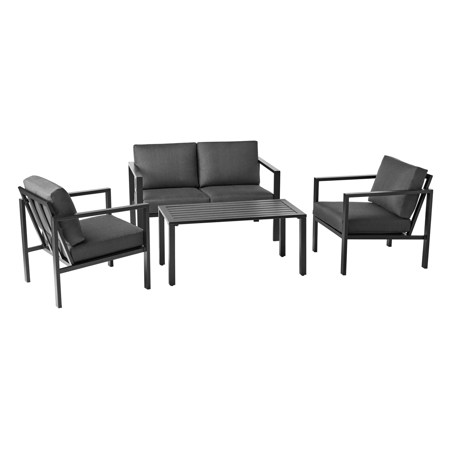 Dashwood 4-Piece Outdoor Patio Conversation Set, Gray