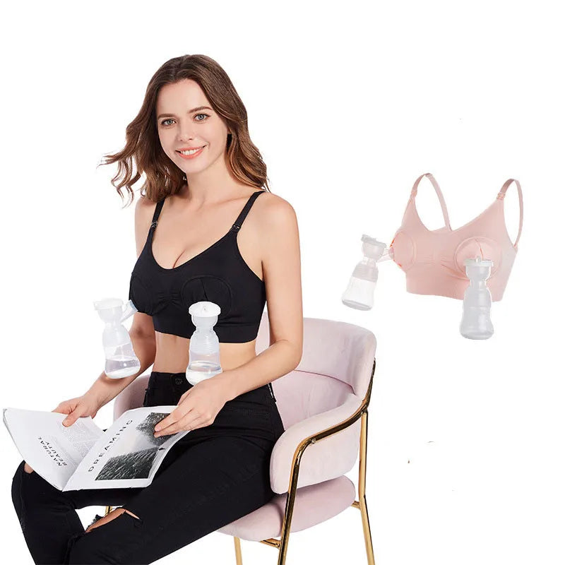 Maternity Bra Cotton Bra For Nursing Push Up Hands Free Breast Pump Maternity Breast Feeding Bra Women Underwear Clothing