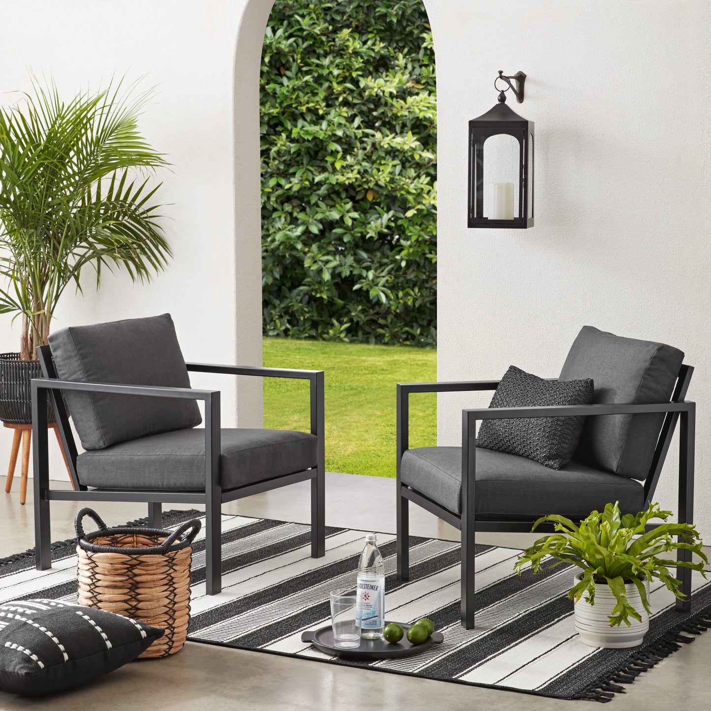 Dashwood 4-Piece Outdoor Patio Conversation Set, Gray