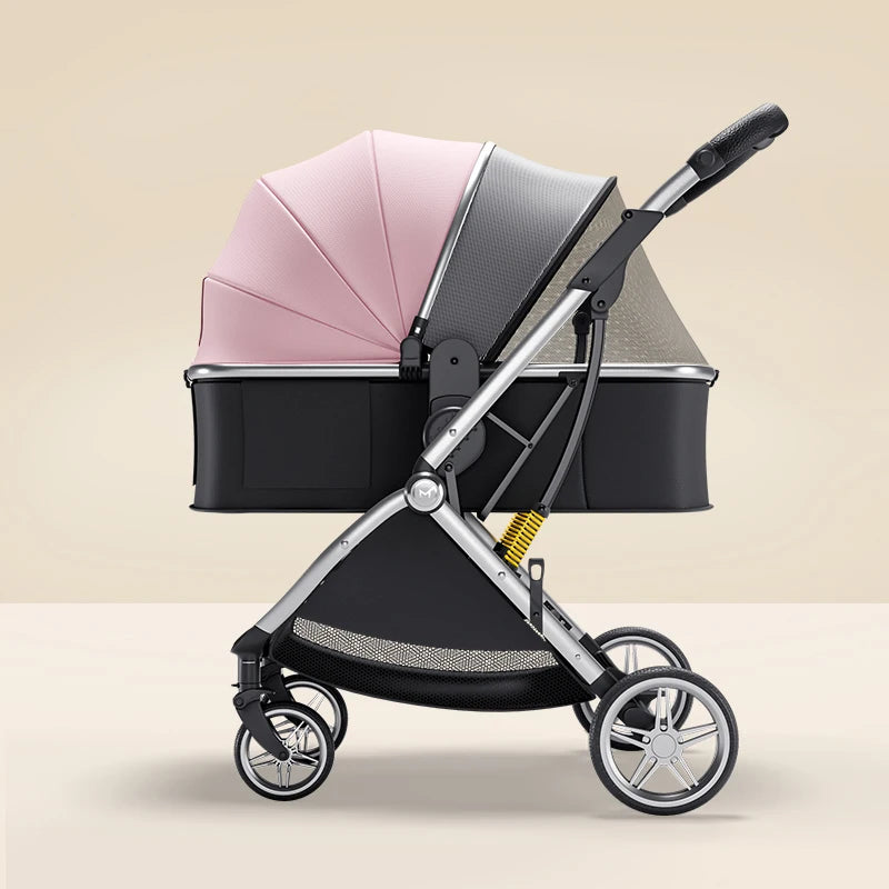 Luxurious Baby Stroller Can Sit Can Lie Baby Pram Portable Baby Travel System Large Space Stroller for Newborn