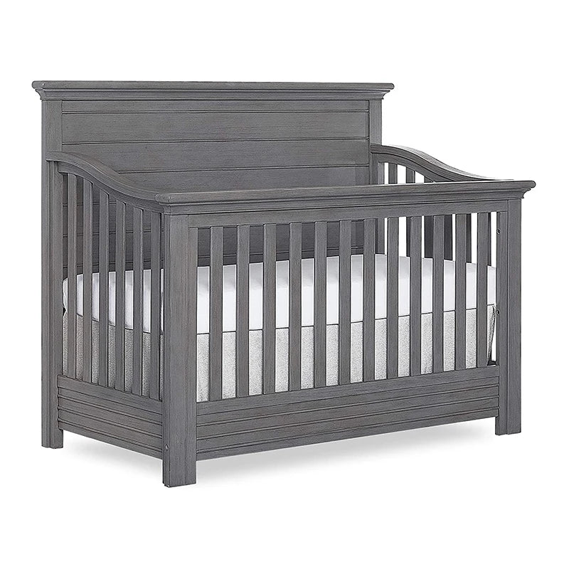 American Style 4 in 1 Pine Wood Solid Wood Baby Crib with Drawer & Changing Table