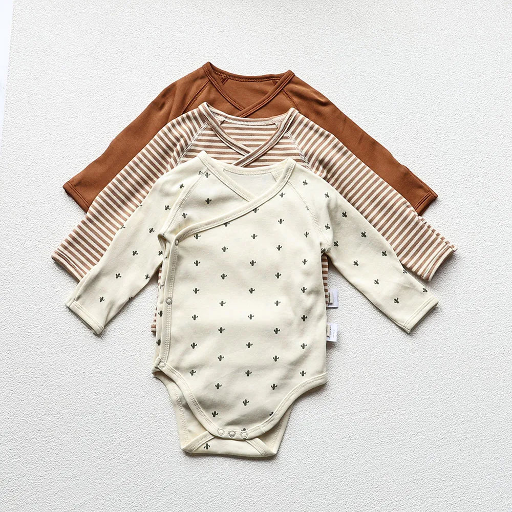 MILANCEL Baby Bodysuit Cotton Newborn Clothes Long Sleeve Bodysuit Option Pants