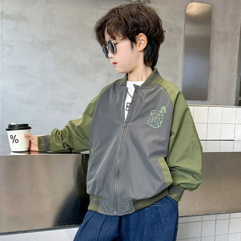 Boys Coat Jacket Cotton Outerwear Windbreak 2024 Casual Spring Autumn Overcoat  Sport Teenagers Children's Warm Clothing