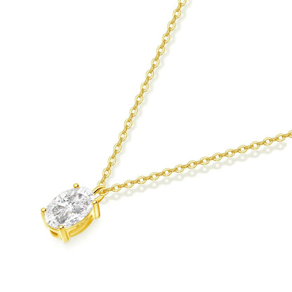 NGIC/NGTC Lab Grow Diamonds Necklace For Women Elegant Charming Jewelry 18K Yellow Gold Necklace