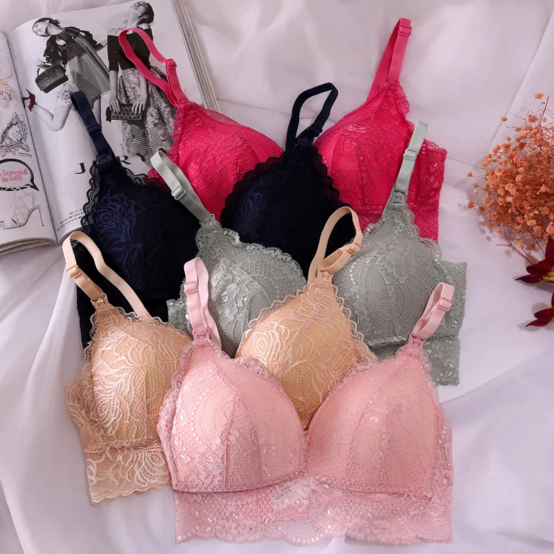 Pregnant women's underwear breast-feeding bras comfortable pregnancy special thin gathered to prevent drooping nursing bra