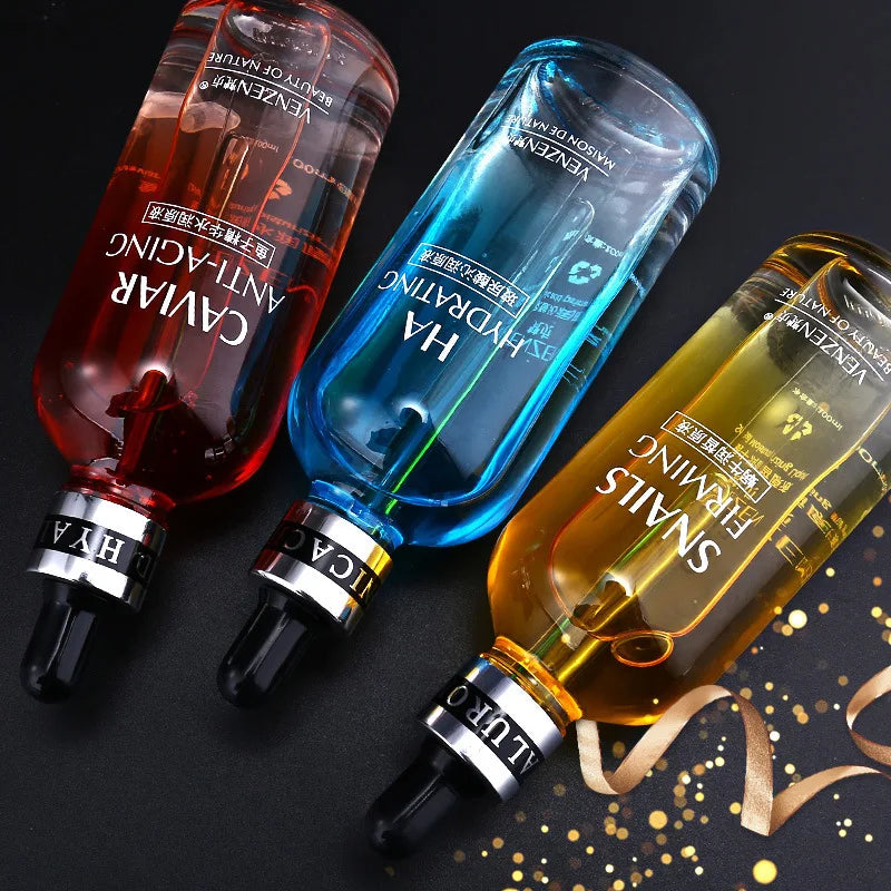 3pcs Snail Caviar Hyaluronic Acid Serum Facial Moisturiser skincare Nourishing Firming Face Essence Skin Care Products