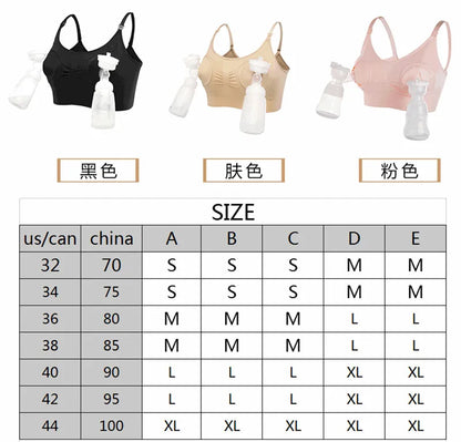 Maternity Bra Cotton Bra For Nursing Push Up Hands Free Breast Pump Maternity Breast Feeding Bra Women Underwear Clothing