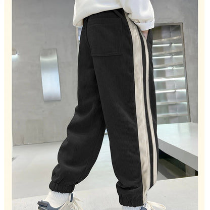 2023 Autumn Winter Boys Velvet Pants Kids Warm Fashion Pant  Teenagers Sports Trousers 4 To 14Yrs Children's Clothing Casual