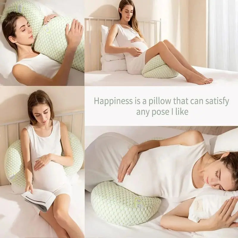 Blissful Sleep Bundle | Maternity Pillow Bamboo Fiber Cotton Side Sleepers Pregnancy Body Pillows Soft U-Shaped Side Pillow