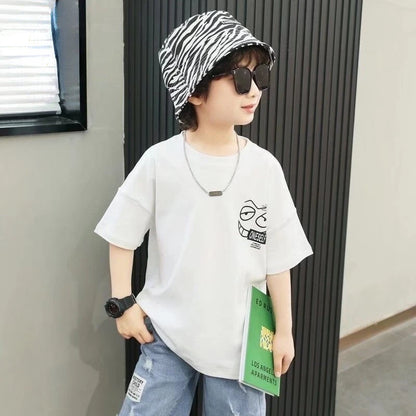 Short Sleeve T-shirts For Boys Clothes Boy Child Children's Tops Kids Tee Shirt Clothing T-shirt Top Teenage Summer