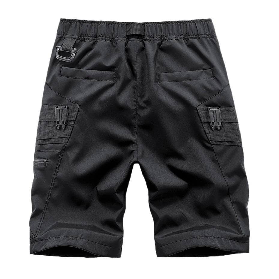 Hip Hop Shorts Techwear Black Cargo Shorts Men Summer Oversized Harajuku Streetwear Short Pants Multi Pocket Tooling Sweatpants