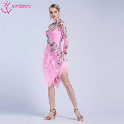 L-1759 Fashion women stage performance professional dance wear cha cha Jazz fringe latin dance dress cheap for sale