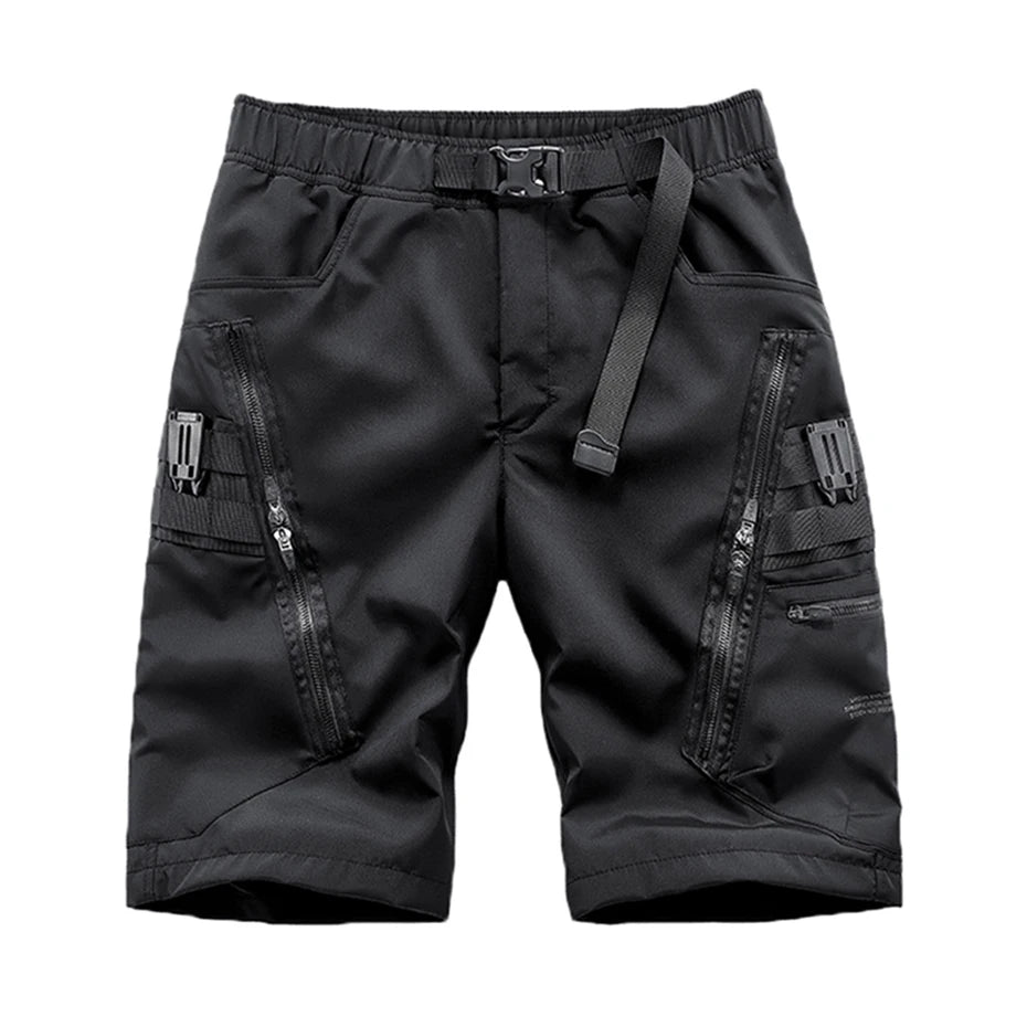 Hip Hop Shorts Techwear Black Cargo Shorts Men Summer Oversized Harajuku Streetwear Short Pants Multi Pocket Tooling Sweatpants