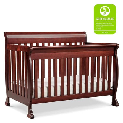 DaVinci Kalani 4-in-1 Convertible Crib in Rich Cherry, Greenguard Gold Certified