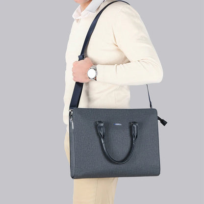 PU Leather Business Briefcase Men Handbag High-capacity Single Shoulder Bag Business Trip Formal Portfolio Graceful Messengerbag