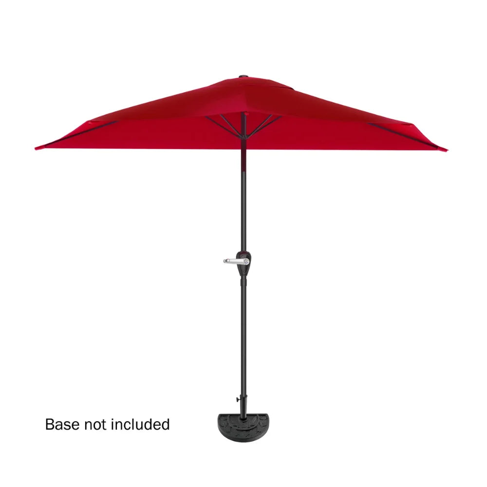 Pure Garden 9-ft. Half Round Patio Umbrella Beach Umbrella Sunshade  Beach Umbrella  Patio Furniture