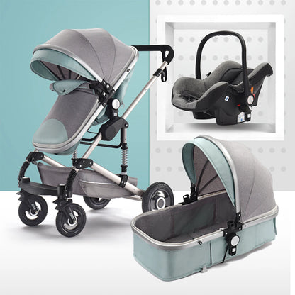 3 in 1 baby stroller Luxury High Landscape baby pram portable baby pushchair multifunctional Newborn Carriage double faced