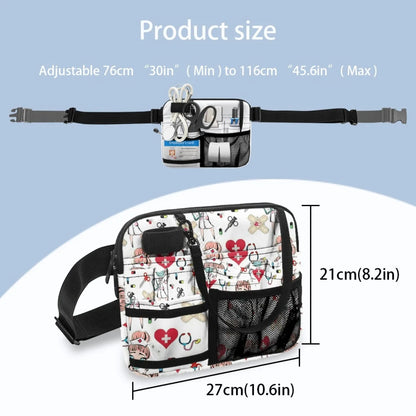 Adjustable Waist Strap Fanny Packs for Women Waist Pouch Stethoscopes Durable Emergency Supplies Nursing Organizer Belt Bags New