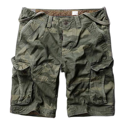 Trendy Camouflage Cargo Shorts Men Casual Military Style Cotton BoardShorts Loose Baggy Multi Pocket Streetwear Clothing