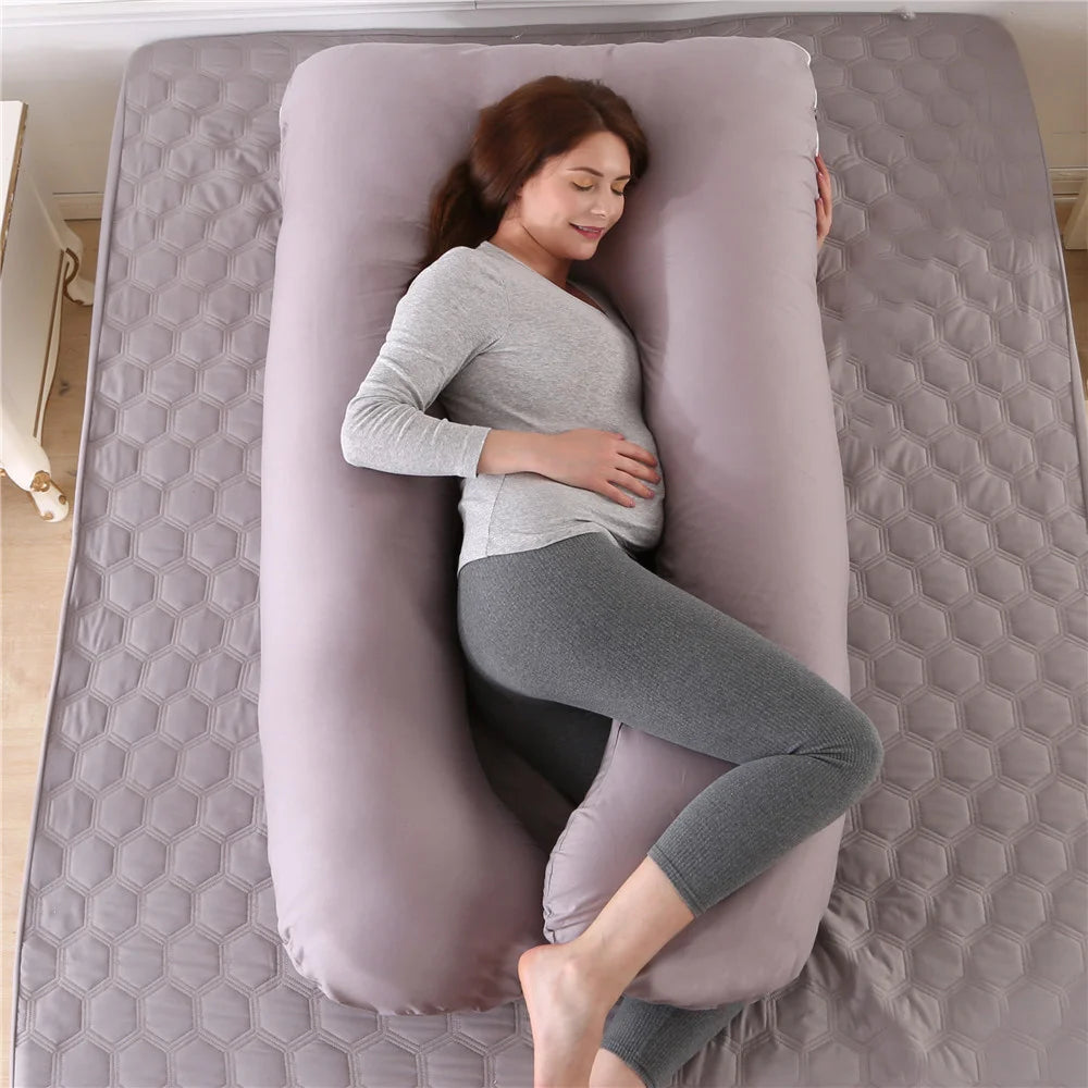 2022 New Full Body Nursing Pregnancy Pillow U-Shaped Maternity For Sleeping With Removable Cotton Cover