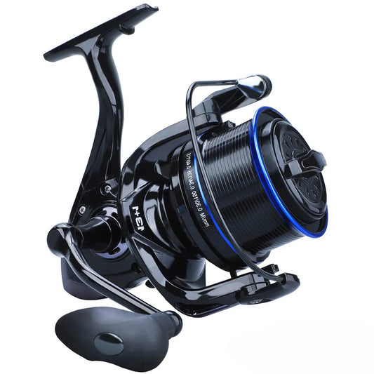 Big Strong Metal Sea Fishing Reel 10000 9000 8000 Metal Spool Line Cup 25KG Drag Long Shot Saltwater Spinning Reel Coil 13+1BB