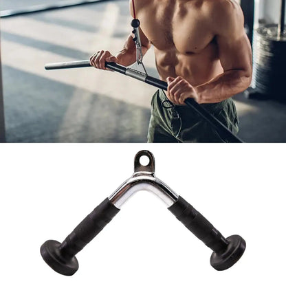 Tricep Press Down Bar Home Gym Cable Machine Attachments for Weight Lifting Deadlift Muscle Building Shoulder Biceps Exercise