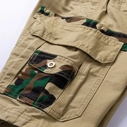 Nice Summer New Camouflage Tactical Cargo Shorts Men Khaki Jogger Military Cargo Shorts Men Cotton Casual Loose Men Shorts