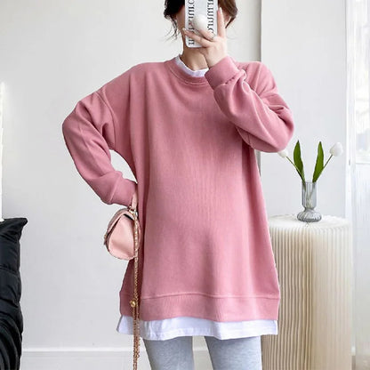 Spring Autumn Maternity Outfit Suits Long Sleeved Sets Clothes for Pregnant Women New Fashion Casual Pregnancy Clothing