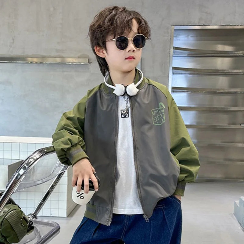 Boys Coat Jacket Cotton Outerwear Windbreak 2024 Casual Spring Autumn Overcoat  Sport Teenagers Children's Warm Clothing