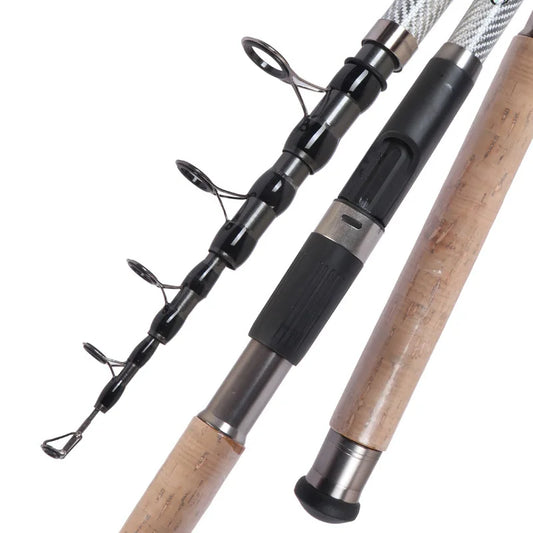 Telescopic Fishing Rod Carbon Fiber Spinning lure Pole 2.1m 2.4m 2.7m 3.0m 3.6m Sea Fishing Rods for Salt Water and Fresh Water