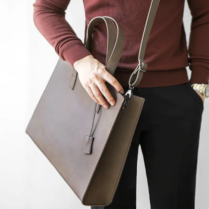 Fashion Horizontal Versatile PU Pitot Bag Trend Crossbody Handbag Men's Shoulder Bag Men Bag Men's business Briefcase