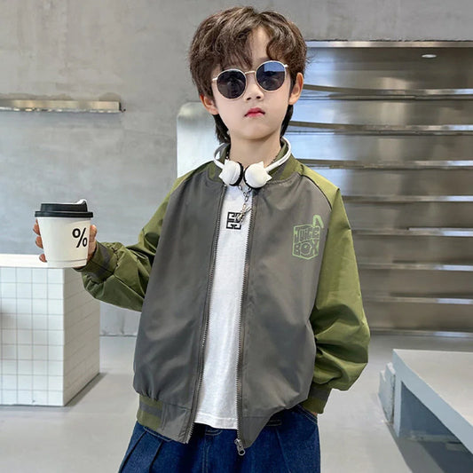 Boys Coat Jacket Cotton Outerwear Windbreak 2024 Casual Spring Autumn Overcoat  Sport Teenagers Children's Warm Clothing